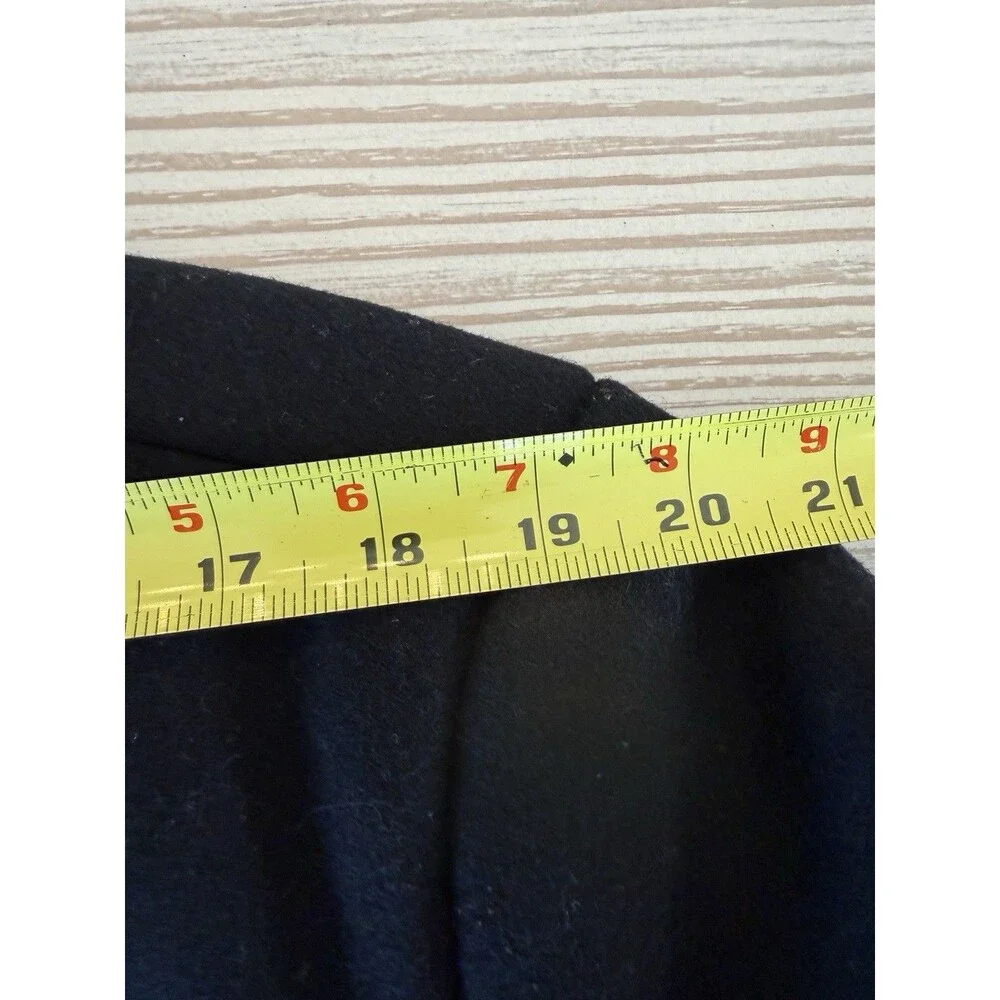 Men’s Black Wool Navy Pea Coat-Sonoma Brand-Large-Fleece Lining-EUC